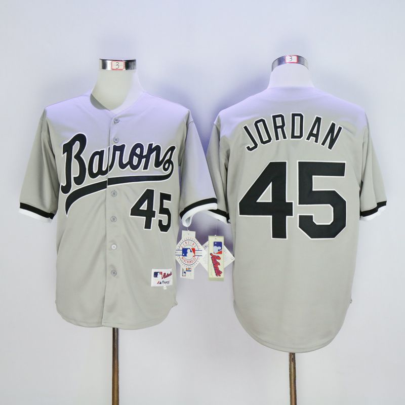 Men Chicago White Sox 45 Jordan Grey MLB Jerseys1